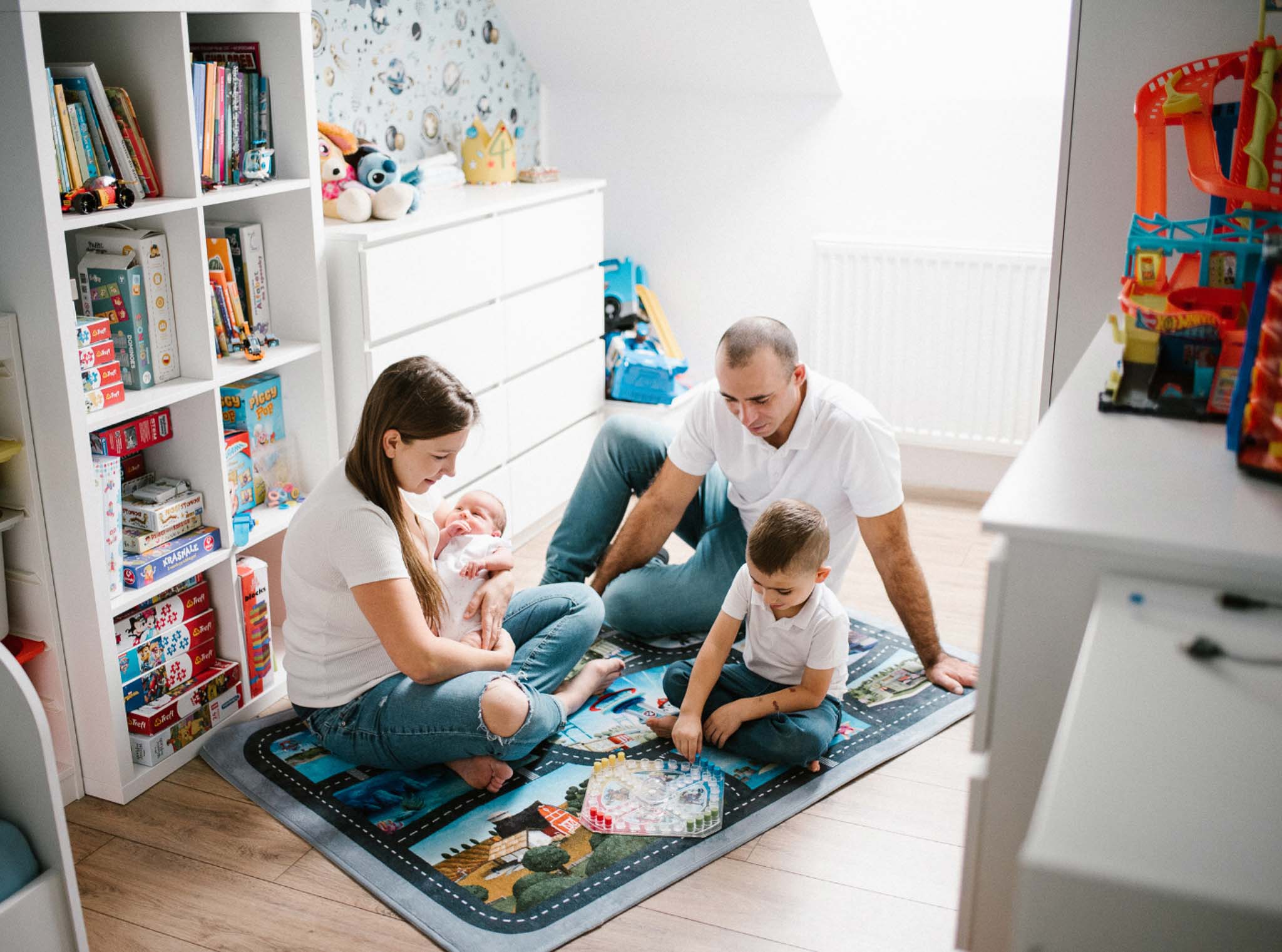 sesja rodzinna noworodkowa w domu Poznań